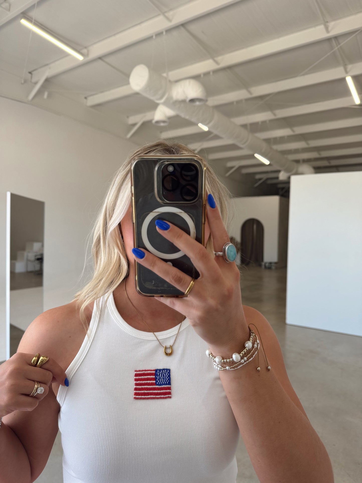 Beaded USA Tank