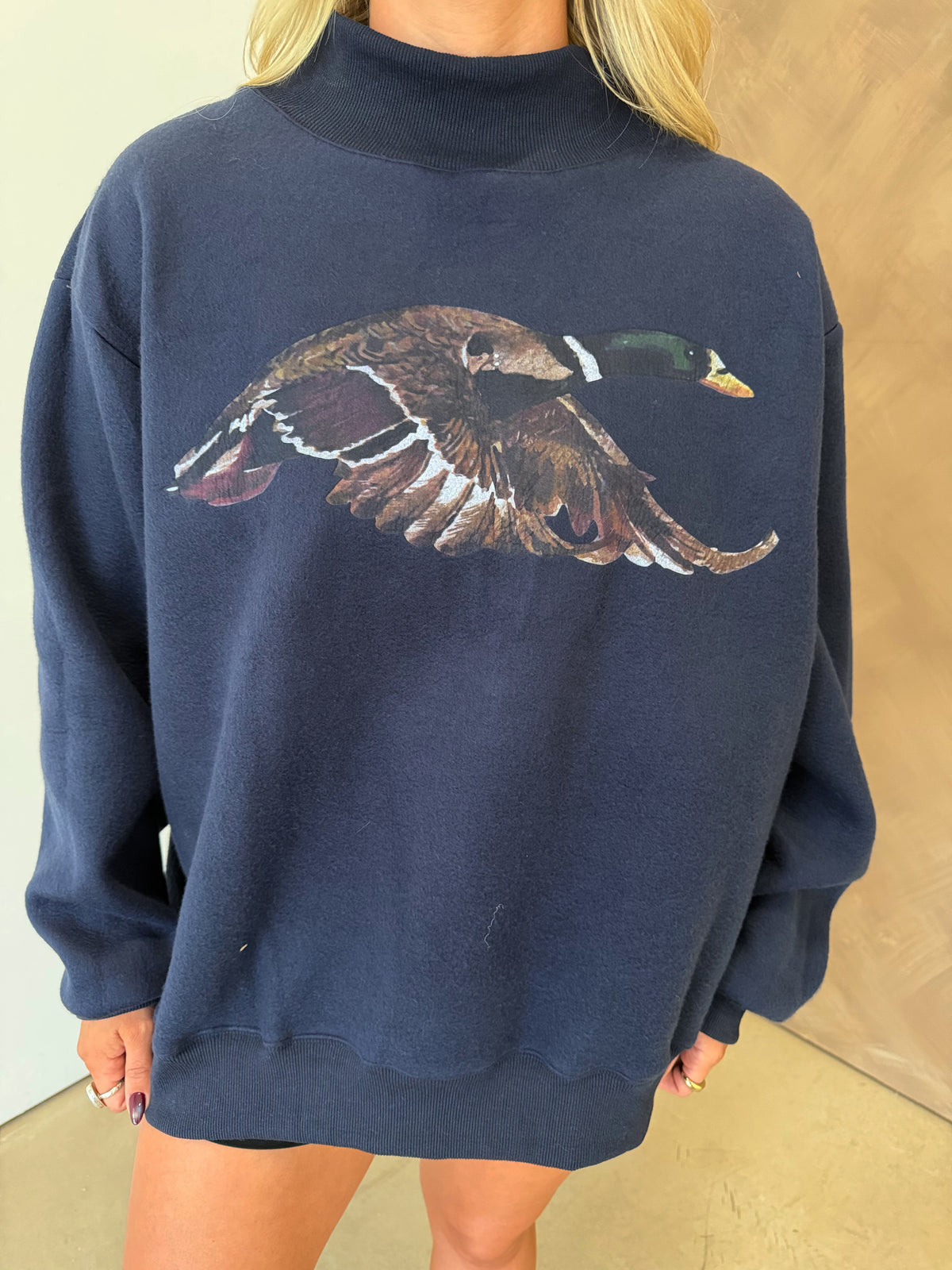 Lucky Duck Reversible Mock-Neck