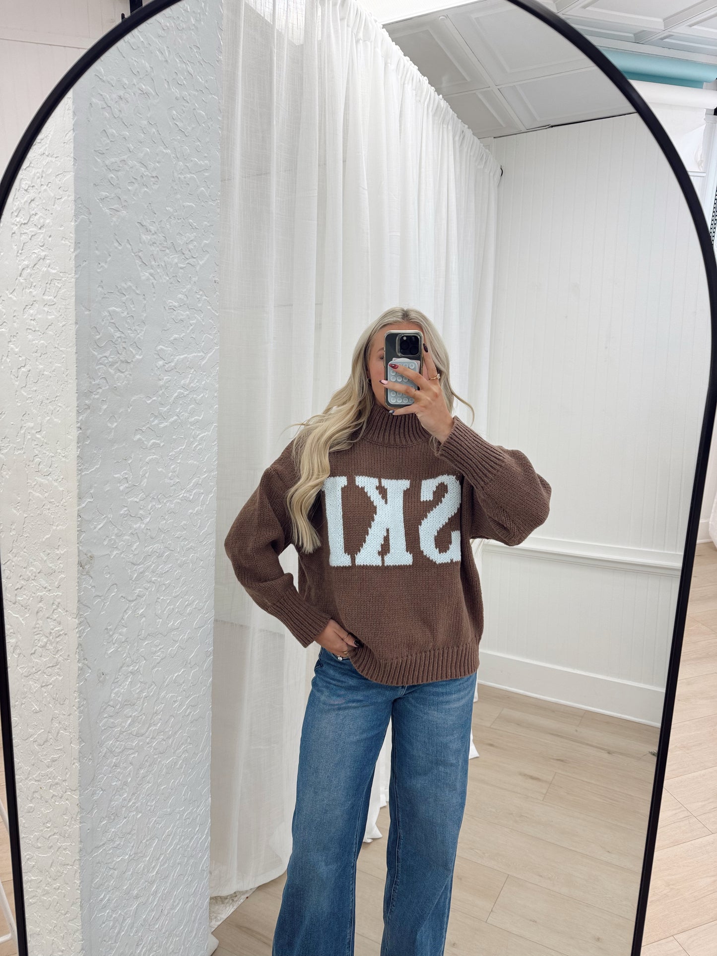 Chocolate Ski Sweater