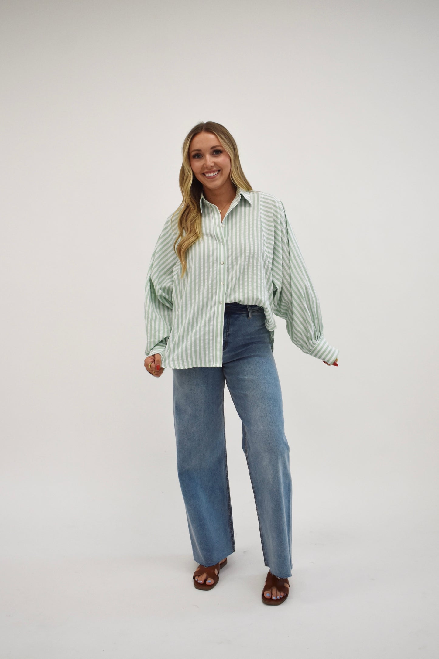 Botton Down Cotton Striped Shirt