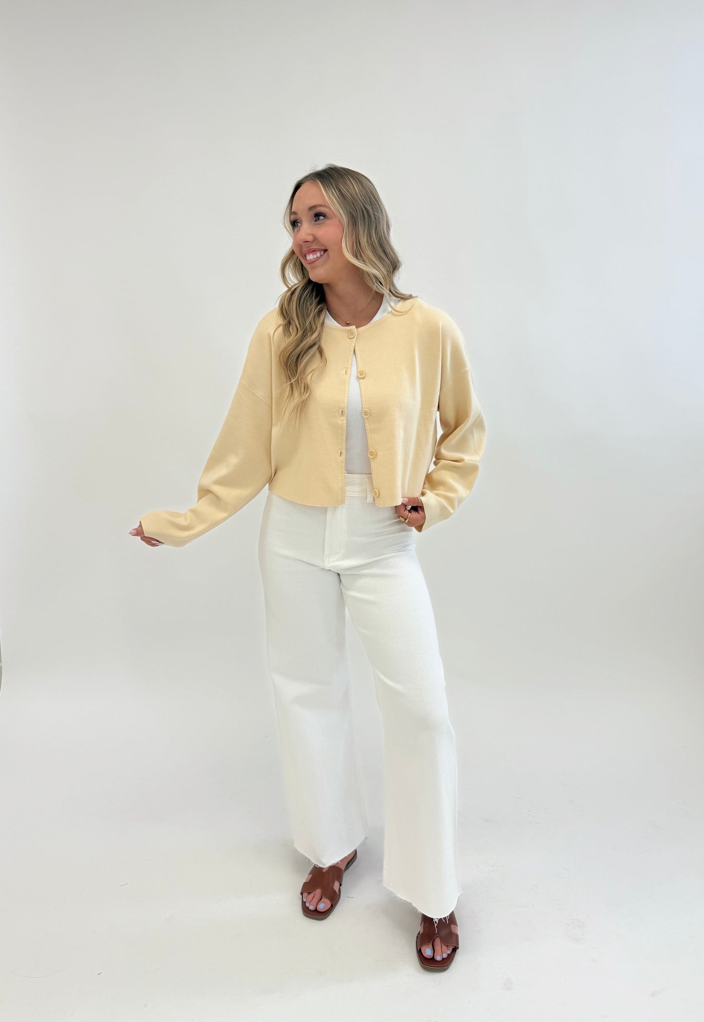 Callie Cardigan- Butter Yellow