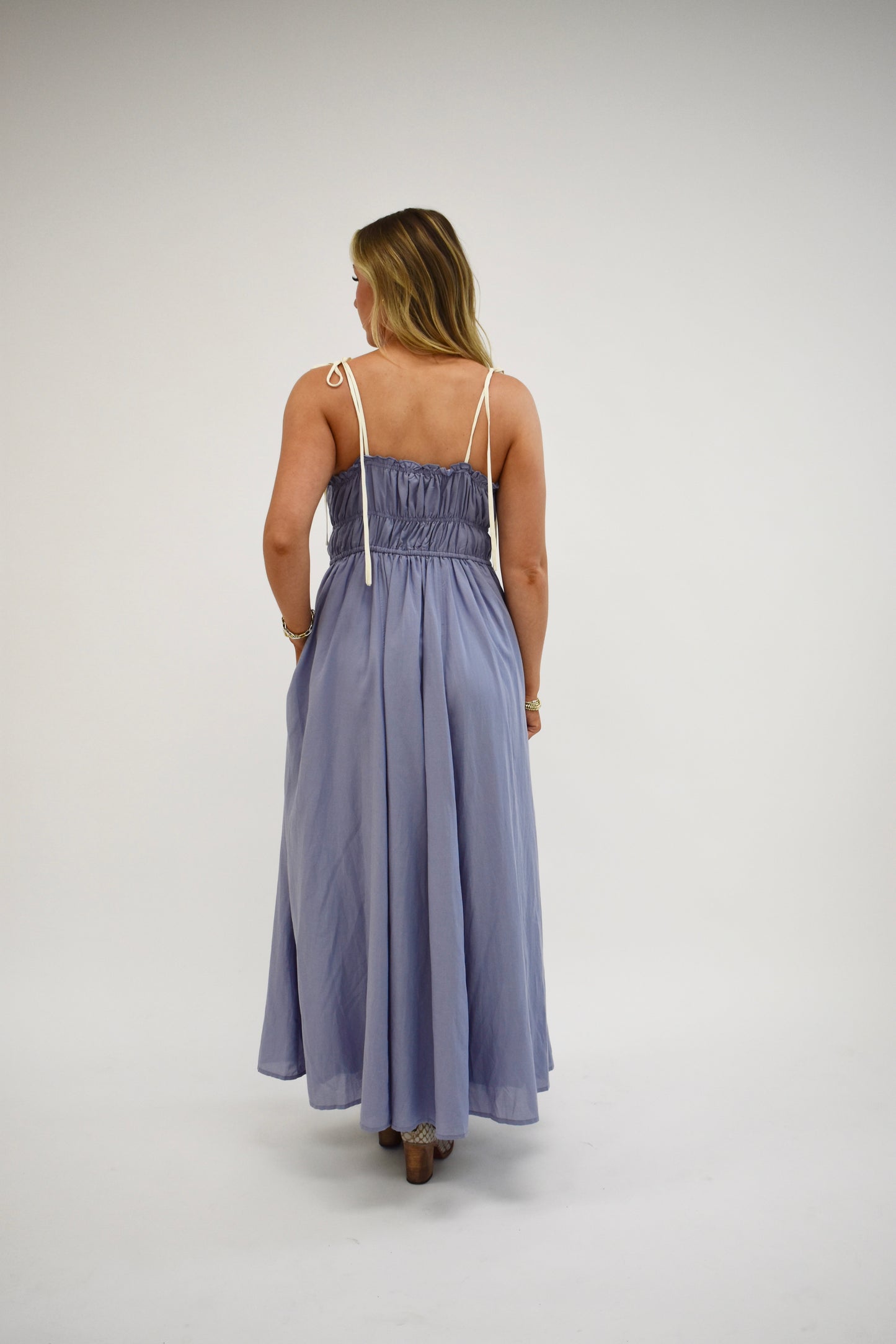 Contrast Trim Maxi Dress