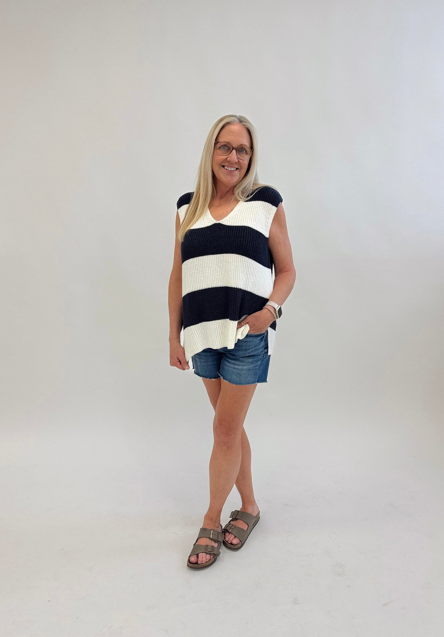 Laura Top- Navy