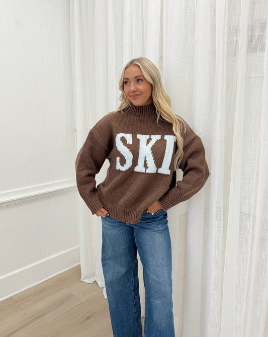 Chocolate Ski Sweater