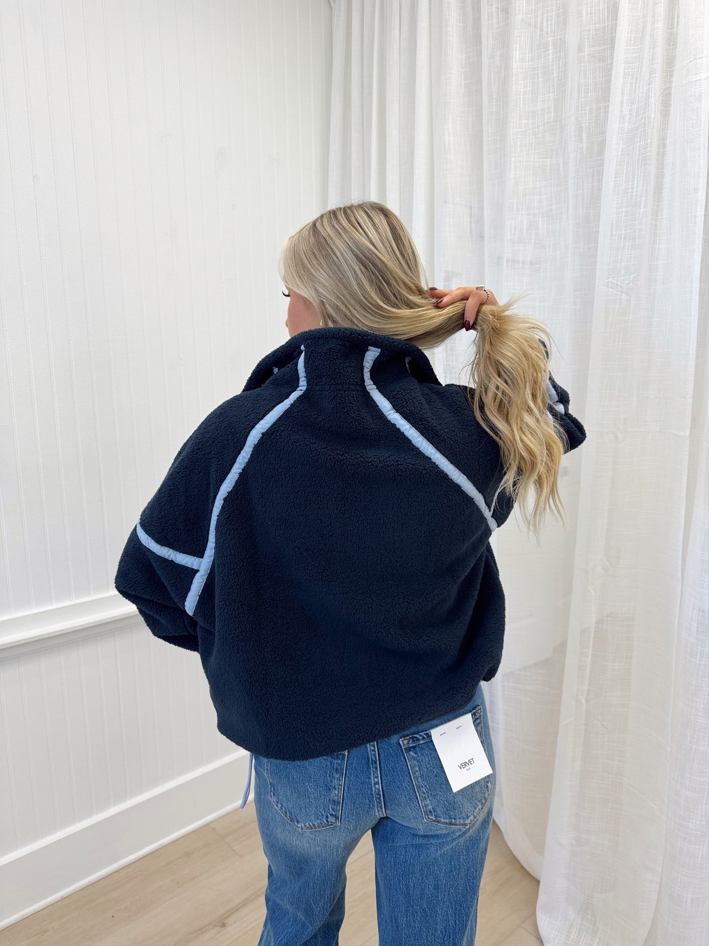 Contrast Trim Fleece Half-Zip