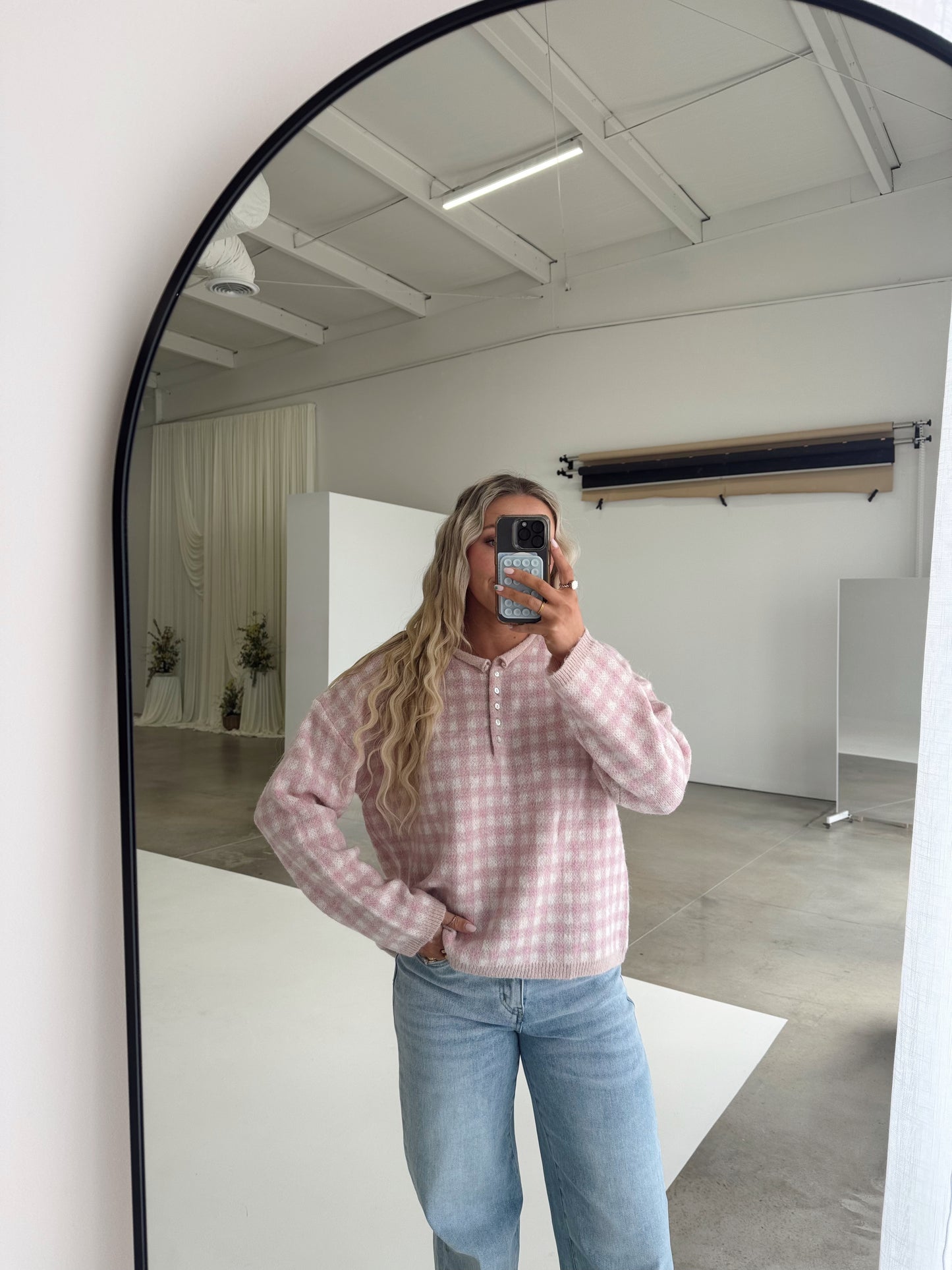 Hannah Half Button Sweater