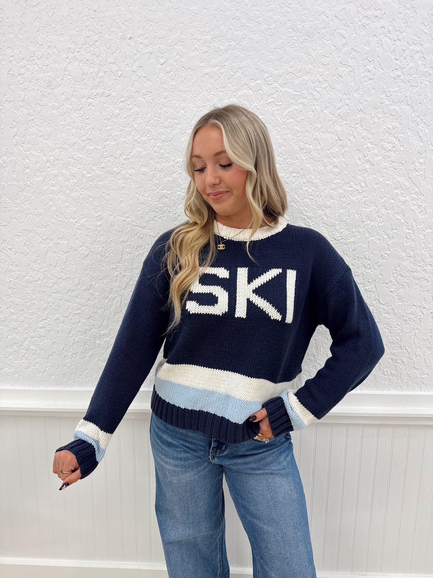 Ski Sweater- Navy