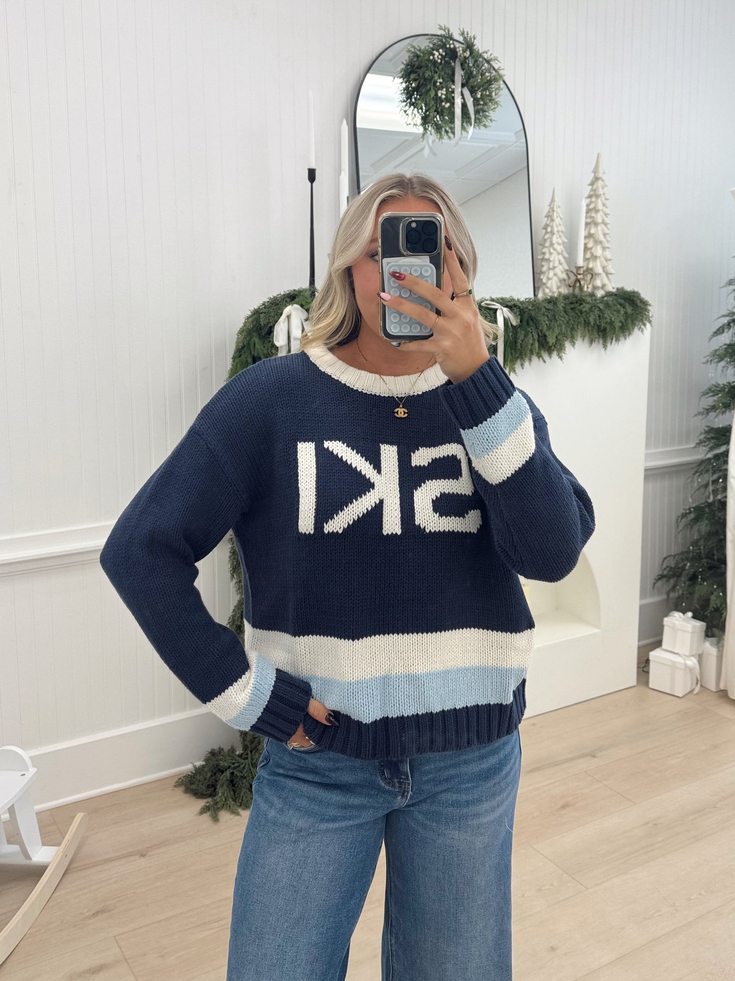 Ski Sweater- Navy