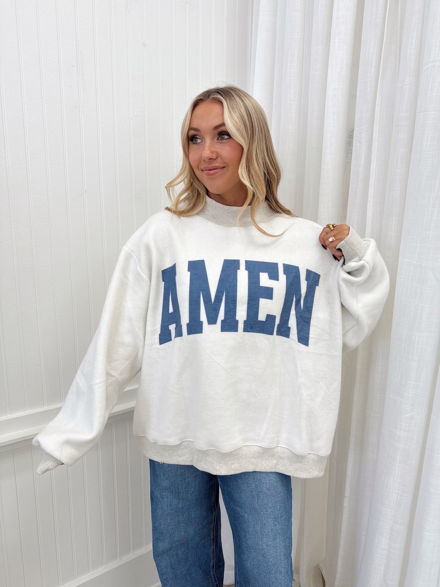 WWJD/AMEN Reversible Crewneck