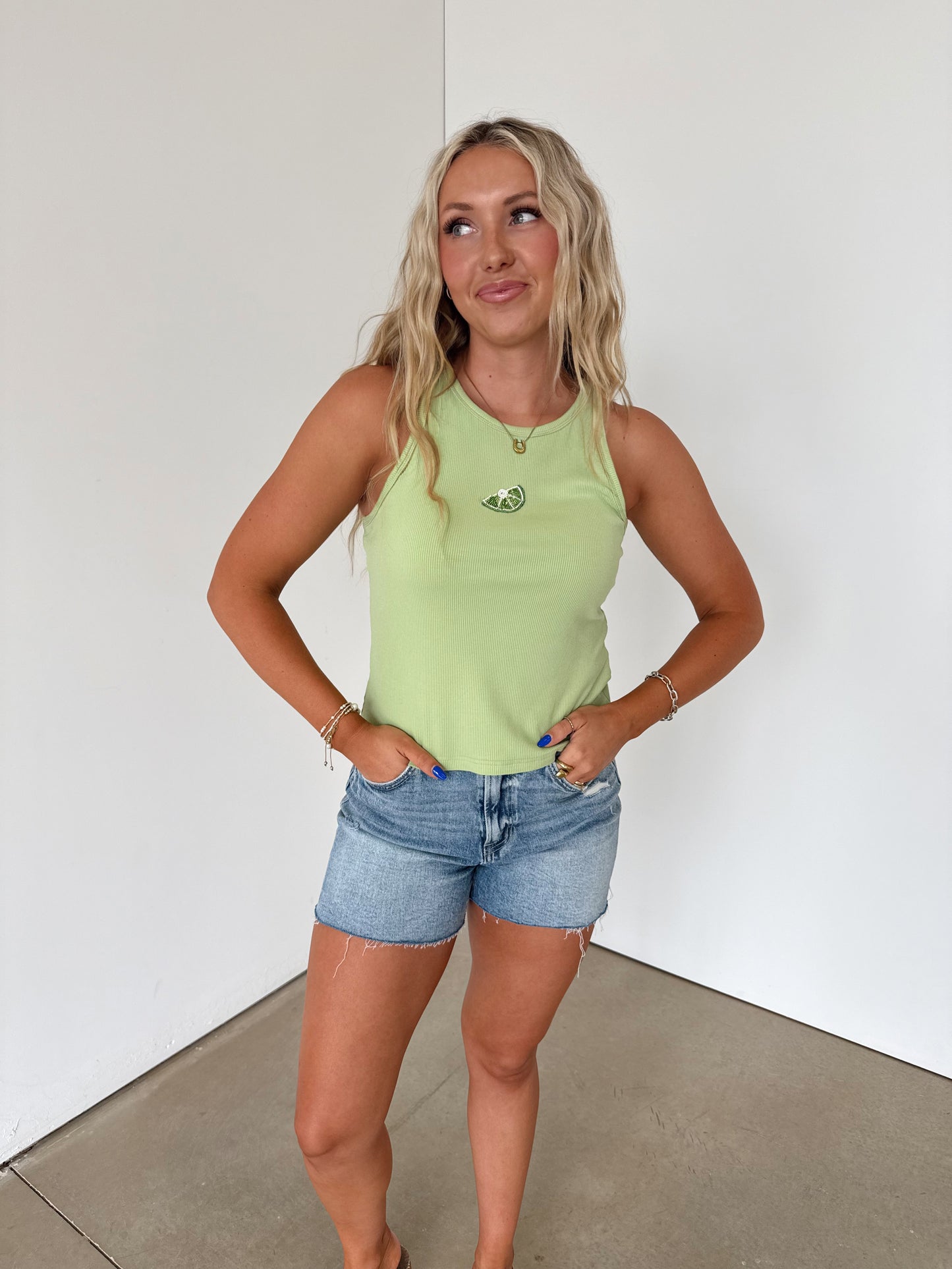 Beaded Lime Tank