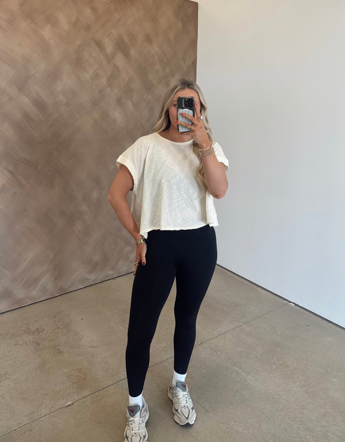 Ansley Open Back Top- Cream