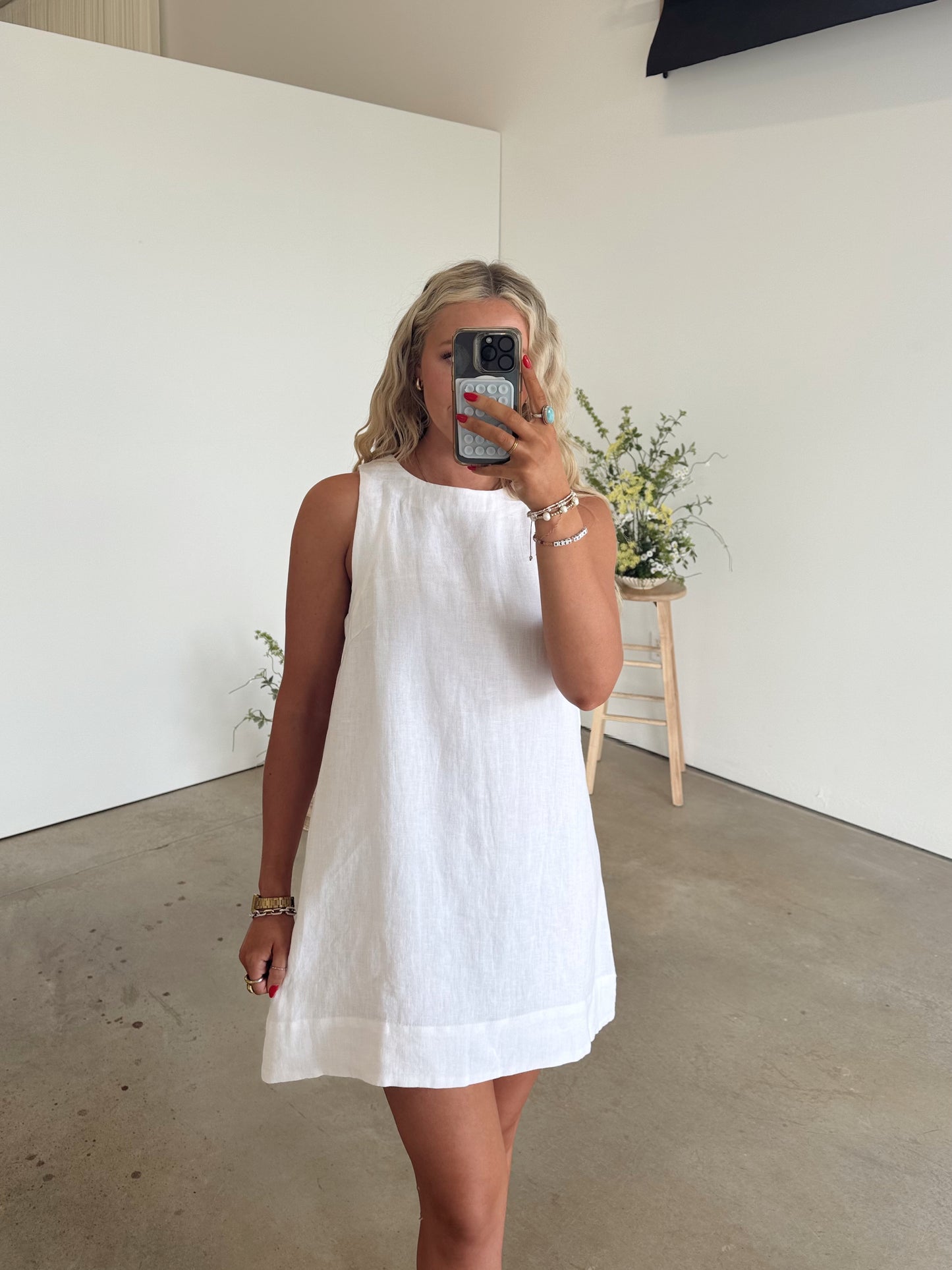 Lena Linen Mini Dress