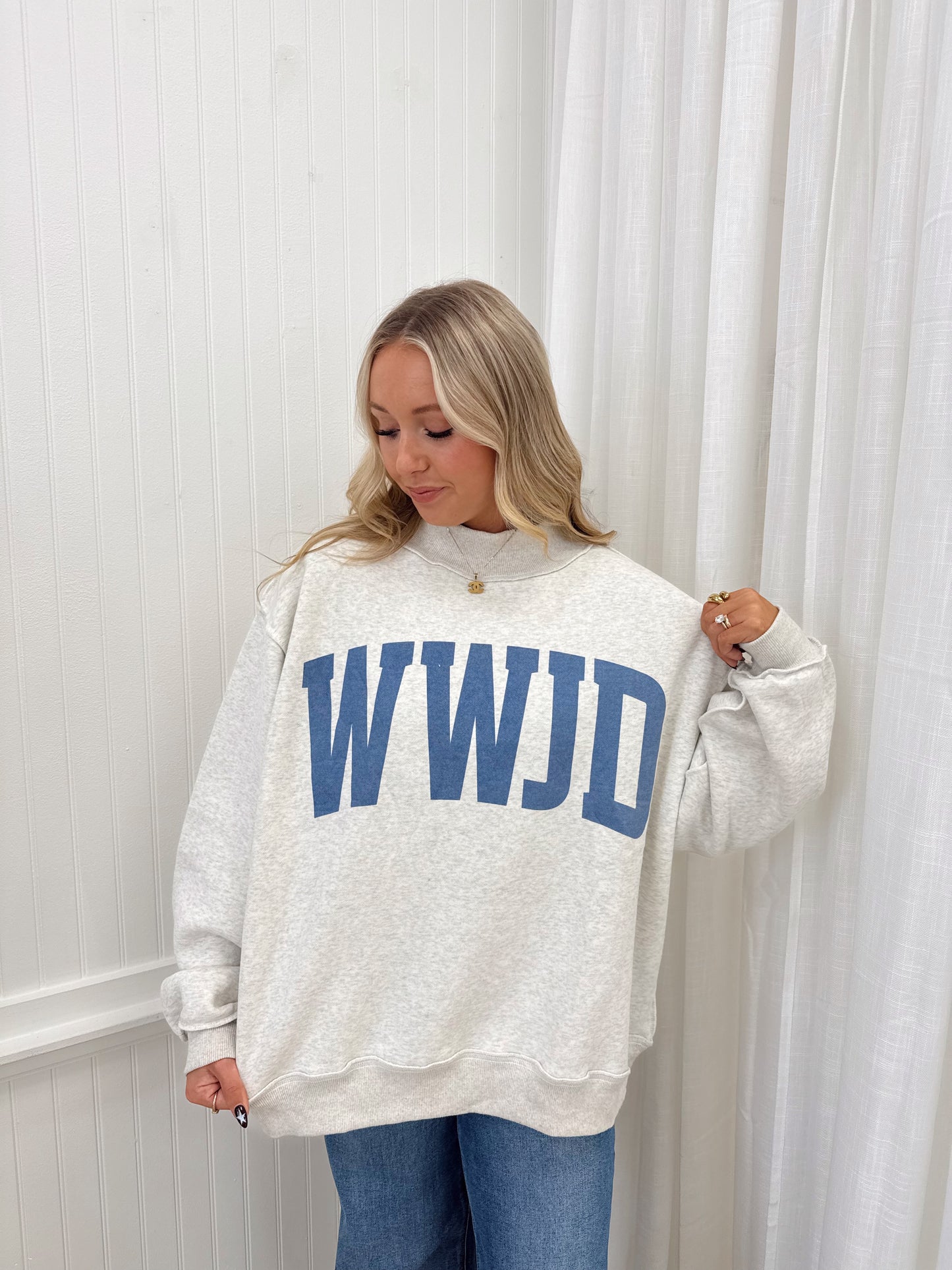 WWJD/AMEN Reversible Crewneck