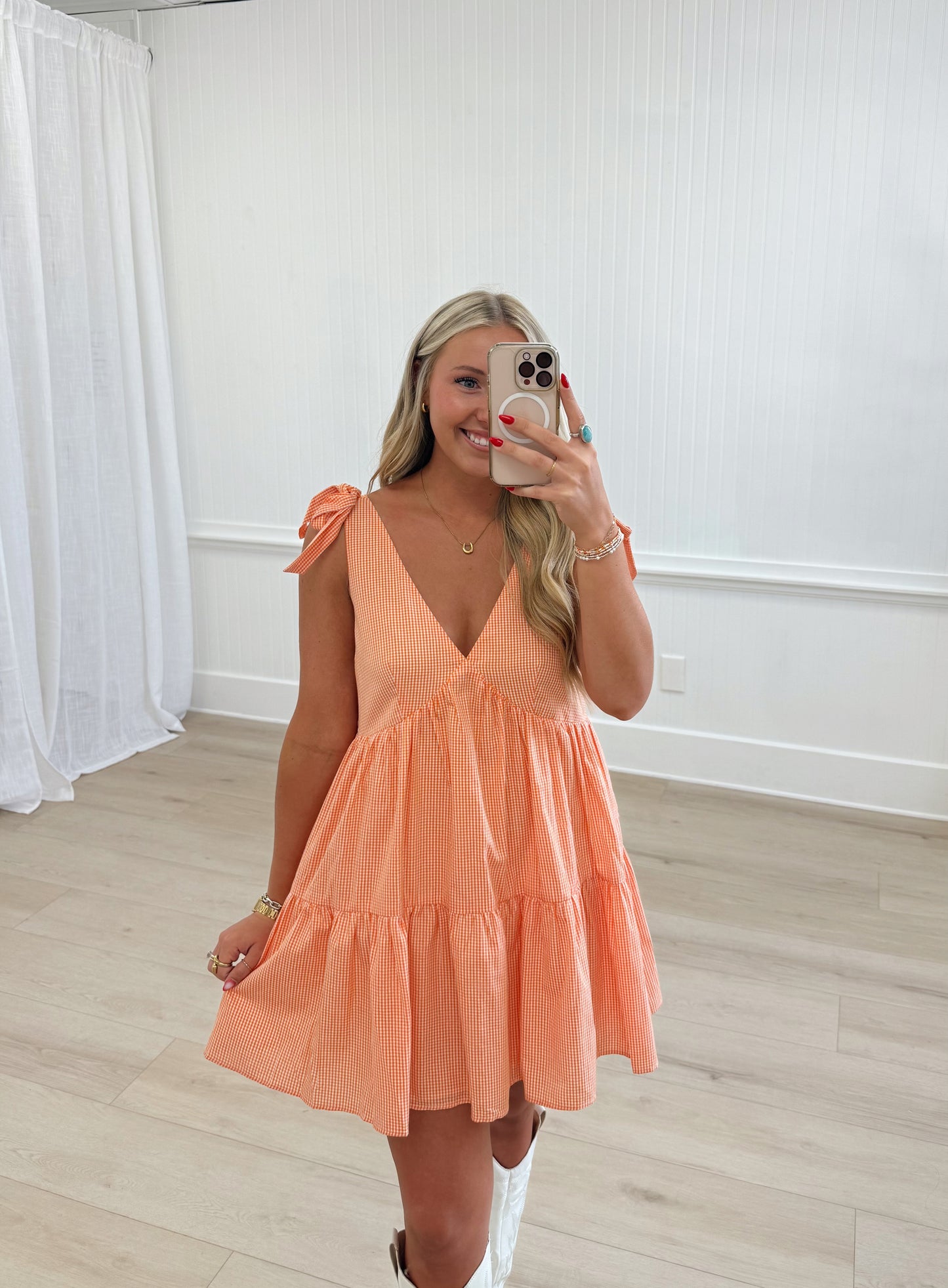 Gingham Game Day Dress