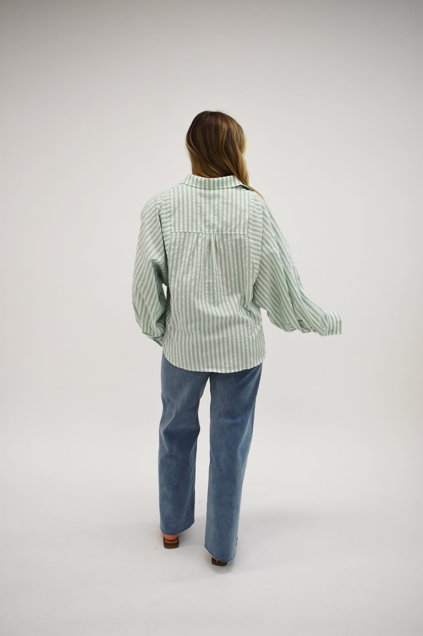 Botton Down Cotton Striped Shirt