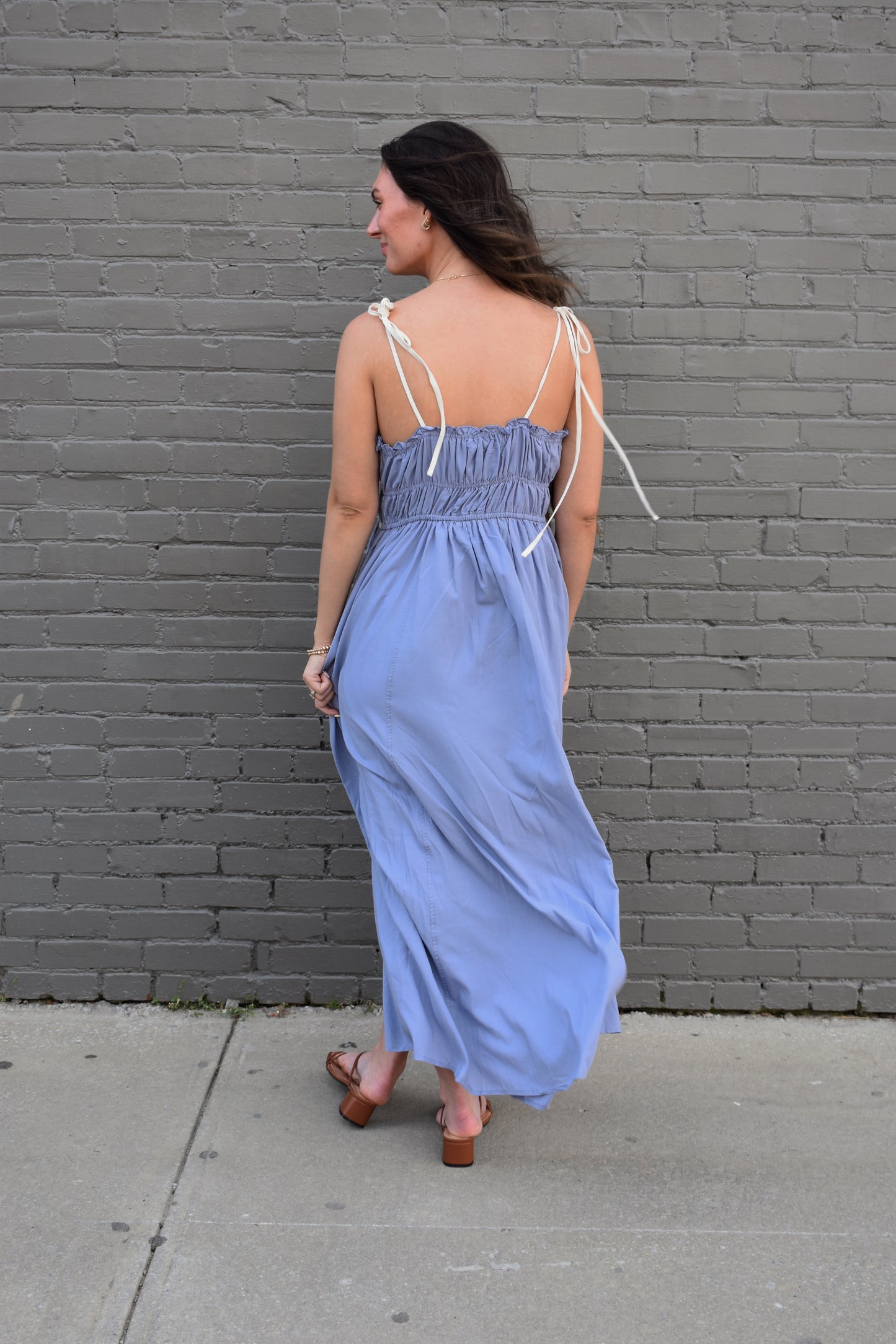 Contrast Trim Maxi Dress