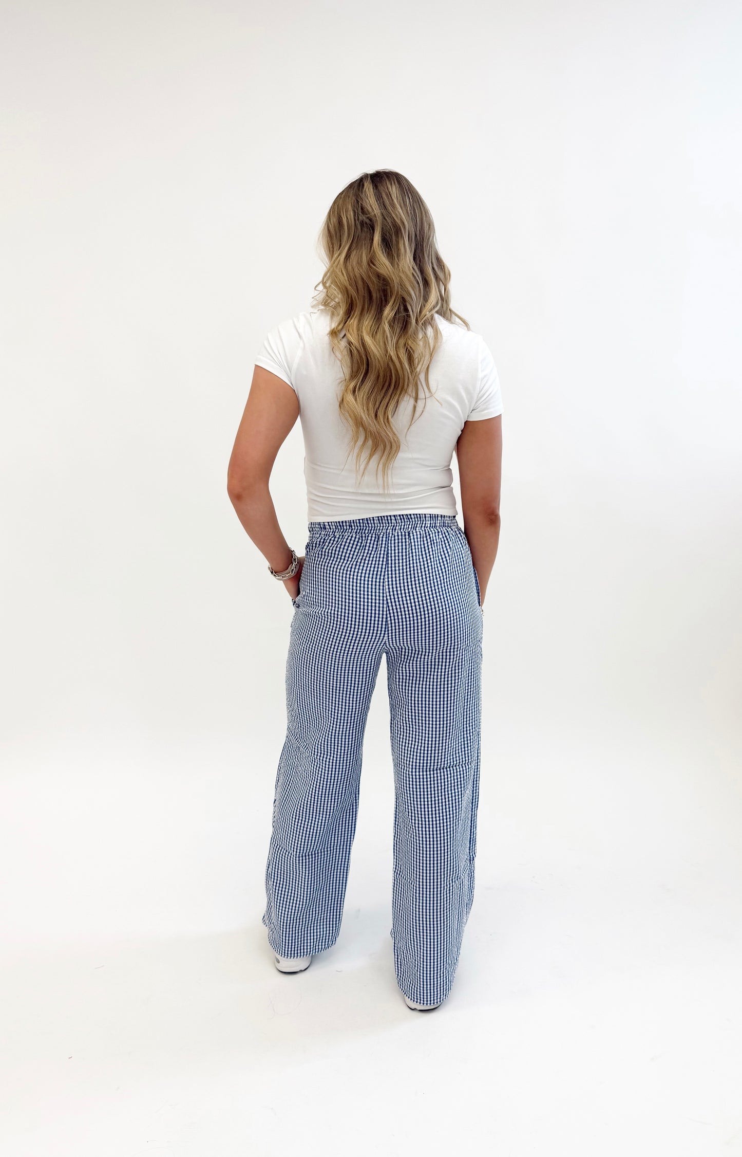 Gingham boxer pants